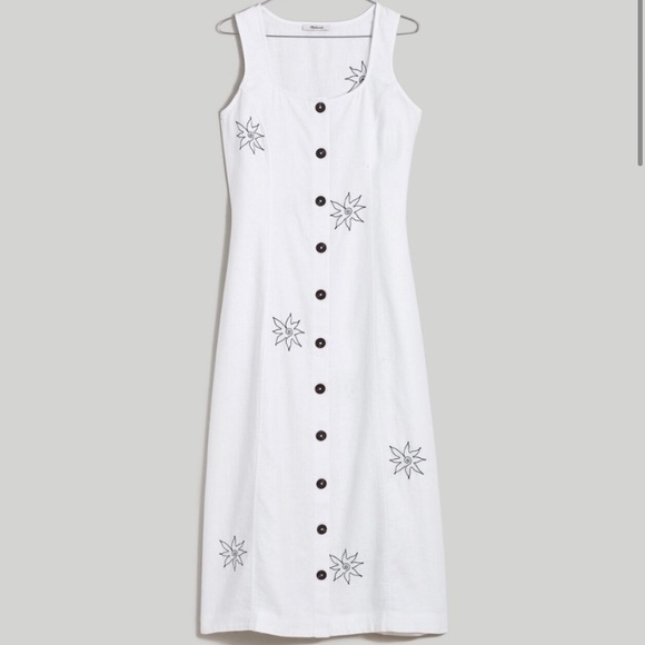 MADEWELL Button-Front Midi Dress - Picture 1 of 6